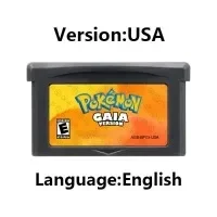 GBA Game Cartridge 32 Bit Video Game Console Card Pokemon Series Liquid Crystal FireRed Rocket Unbound Gaia Fan Made for GBA