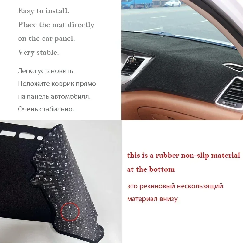 Dashboard Cover Dash Board Mat Carpet Pad For Hyundai Ioniq Electric EV Hybrid PHEV 2020-2022 Shade Cape Blanket Car Accessories