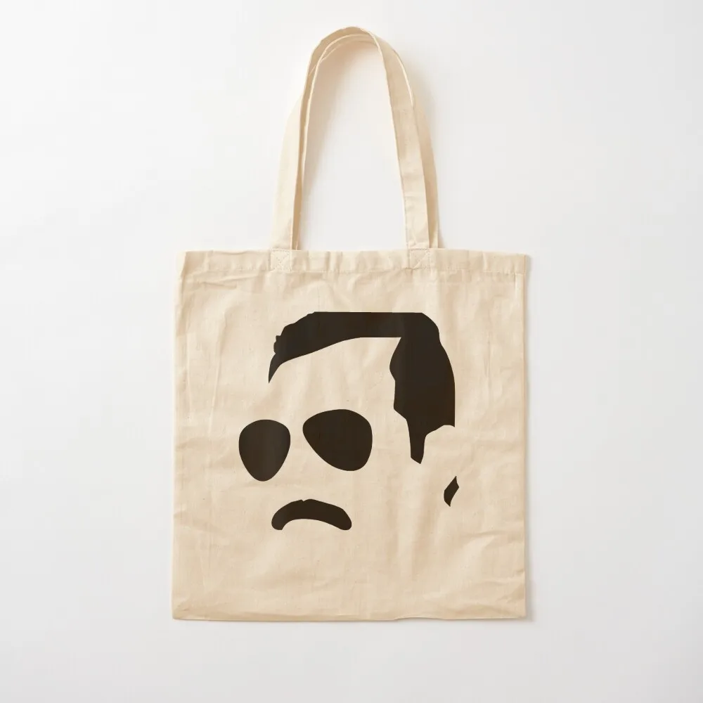 Womens Freddie Mercury Official Monochrome Block Face V-Neck T-Shirt Tote Bag bags woman 2025 handbag Canvas Tote Bag