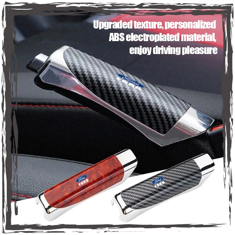 

Car handbrake cover protector wooden carbon fiber For Ford Focus Mondeo Kuga Fiesta MK7 Escort Explorer Edge 2 4 MK2 MK4