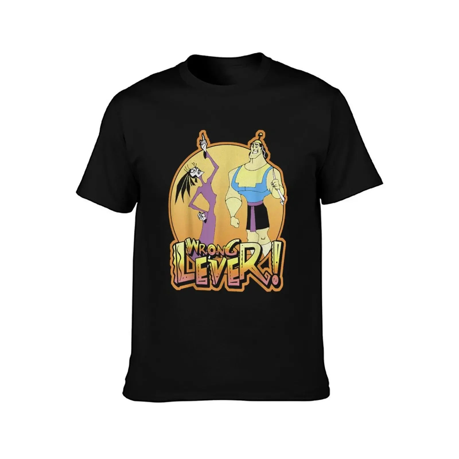 E.New Groove Kronk And Esma Wrong Lever T-Shirt Aesthetic clothing tees Men's t-shirt