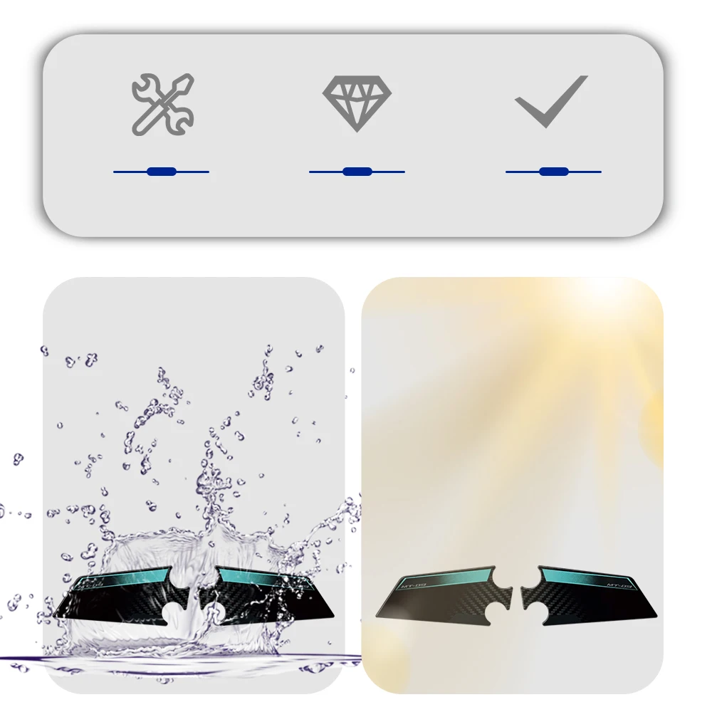 Kit de protección del talón con pegatina de resina 3D para MT-09 SP MT 09 2024-