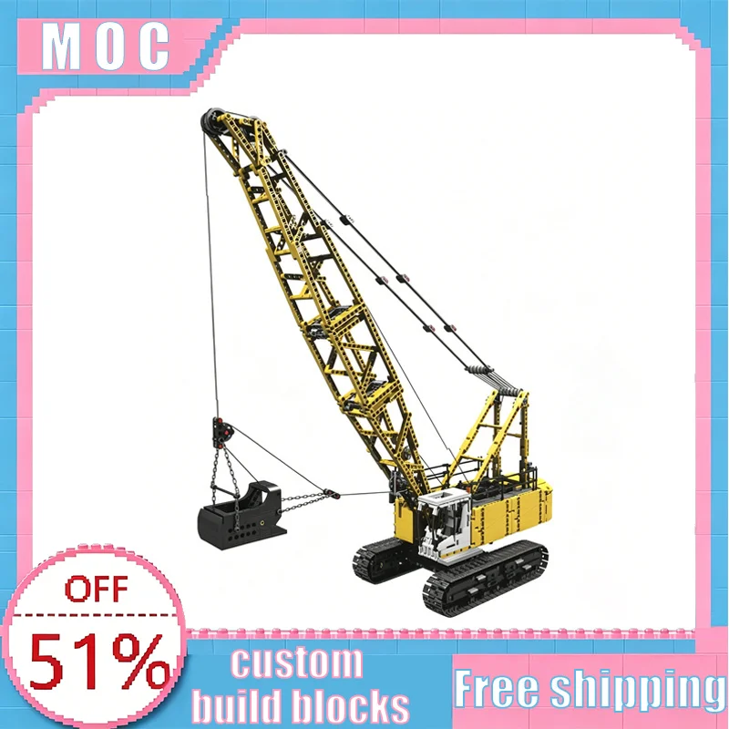 

2378 PCS MOC Dragline Excavator Engineering Vehicle Model Custom Building Blocks Educational Assembly Toy For Boys Birthday Gift