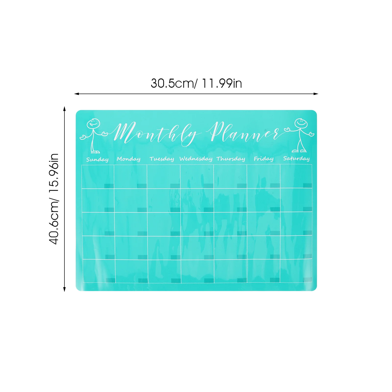 1 مجموعة الثلاجة المغناطيسية الجافة محو لوحة بلاستيكية شفافة مخطط يومي الجدول الزمني المنظم رسالة مجلس مخطط مغناطيسي #2
