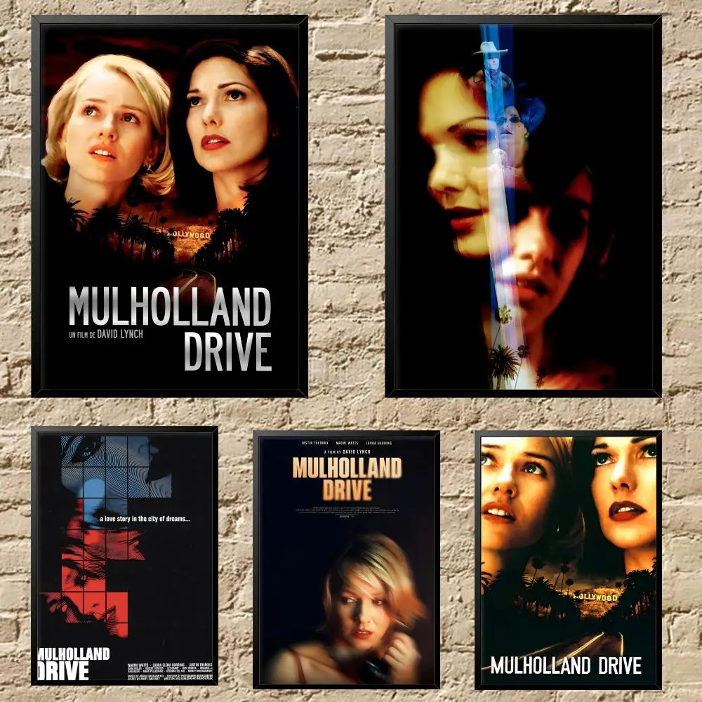 Movies M-Mulholland D-Drive Poster HD Versatile Waterproof Wall Art Self-Adhesive Decor for Any Space Ideal Gift