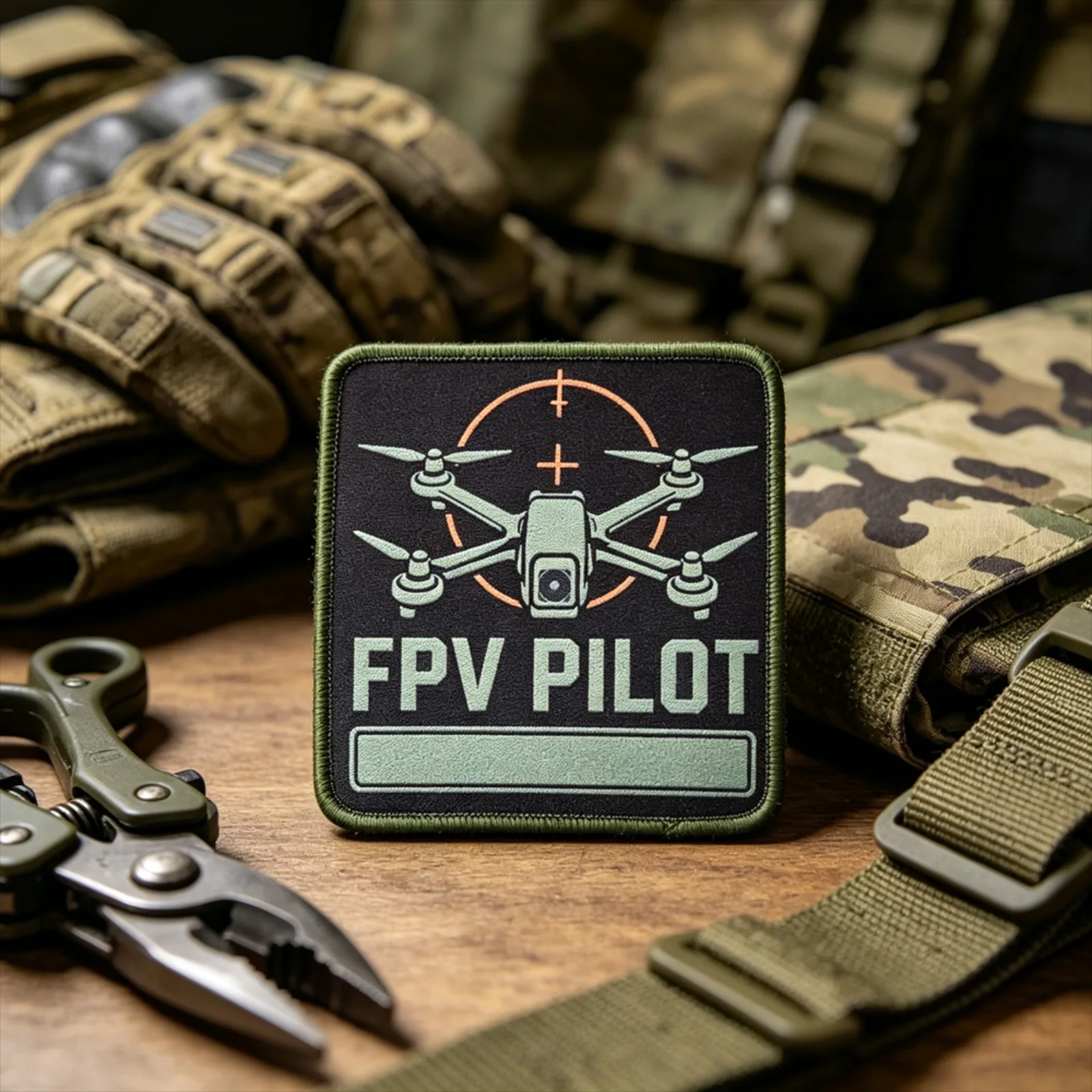 1/2Pcs Set FPV Pilot Drone Night Link Tactical Morale Patches Hook & Loop for Backpack Vest Gear