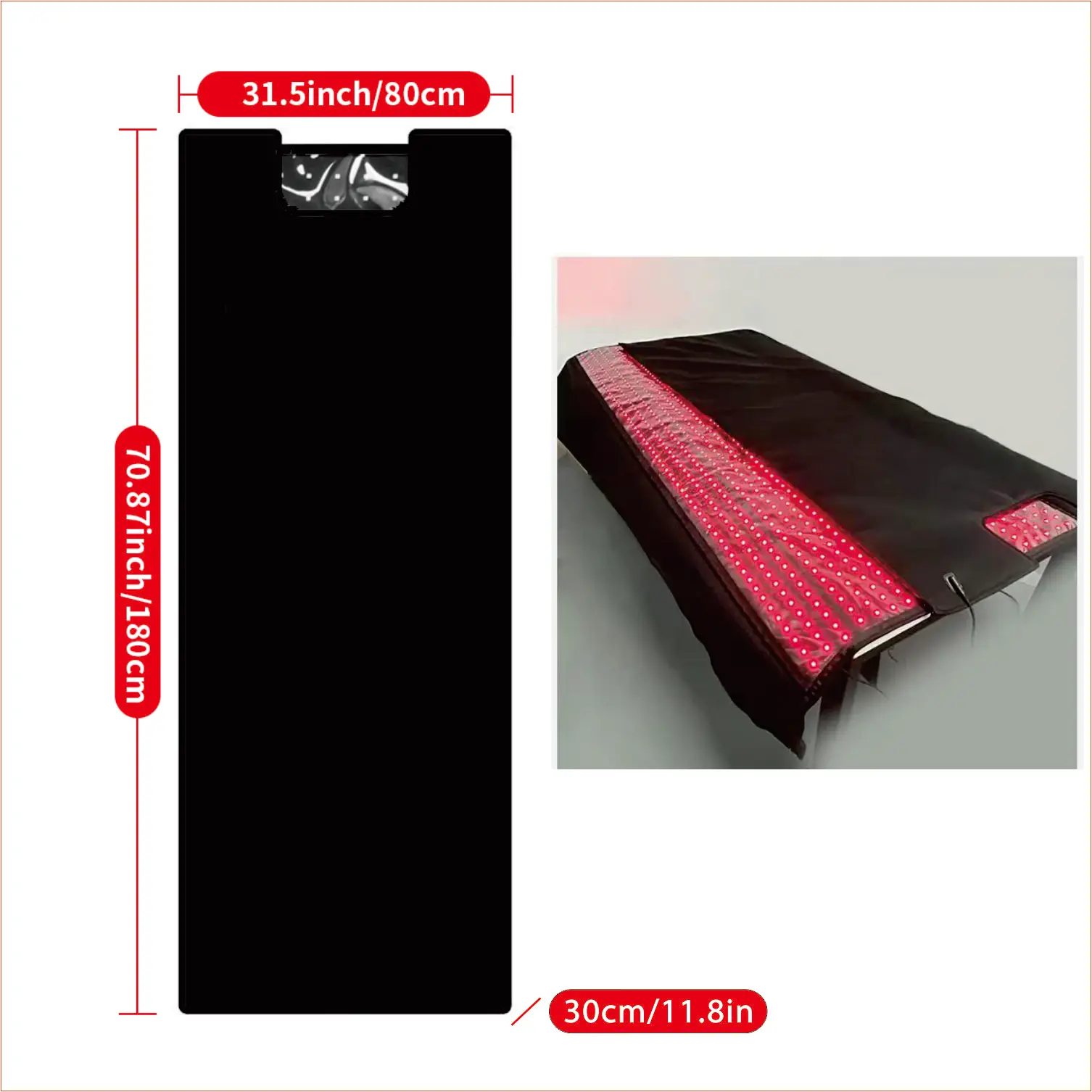 2460 LEDs 3-in-1 Chips Infrared Led Light Therapy Mat 660Nm 850Nm Full Body Wrapped Red Light Therapy Blanket for Home use