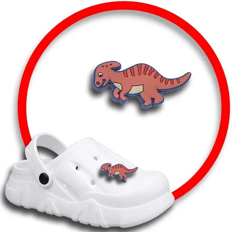 

Pack Pins for Crocs Charms Shoes Accessories Dinosaur Decoration Jeans Women Sandals Buckle Kids Favors Men Badges Boy Girl Gift