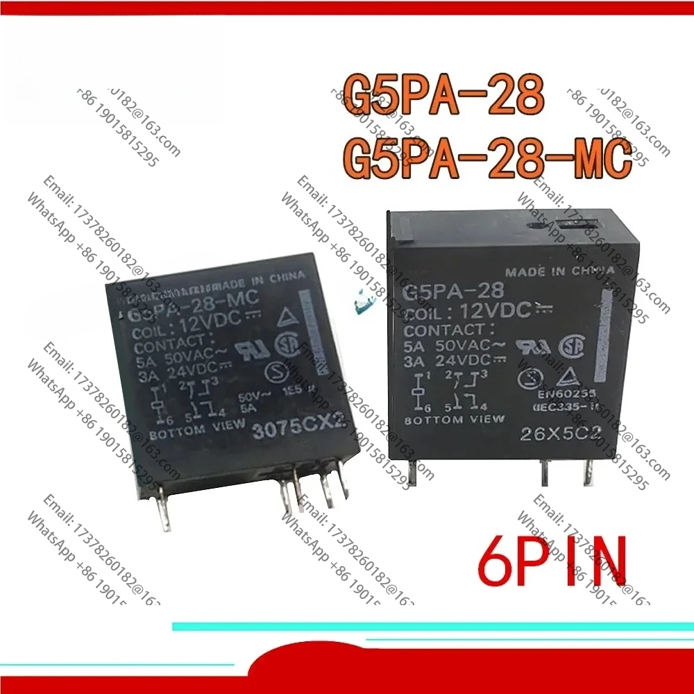 

10 шт./лот, 100% оригинальное новое реле G5PA-28-MC G5PA-28-MC-12VDC G5PA-28-MC-24VDC G5PA-28 G5PA-28-12VDC G5PA 28 MC 12 В 6PIN