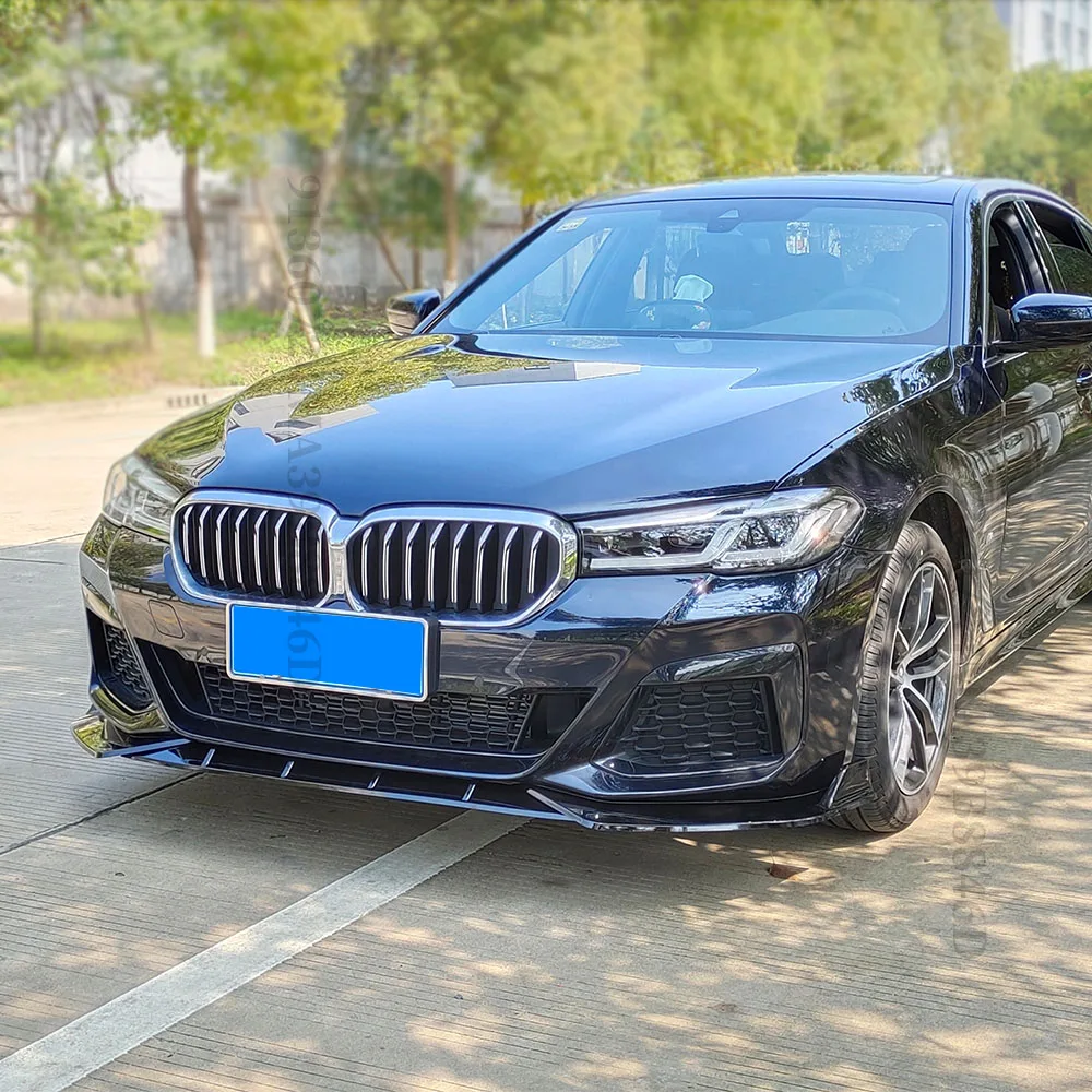 Guard Splitter Carbon Black Front Bumper Lip Chin Tuning Accessories For BMW G30 2021 2022 530i 525i 540i M 5 Series Decoration