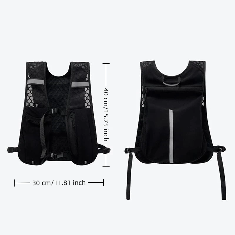 لركوب الدراجات والجري سترة تخزين خفيفة الوزن سترة جري عاكسة للترطيب حزمة الصدر المائية مع جيب تخزين الهاتف