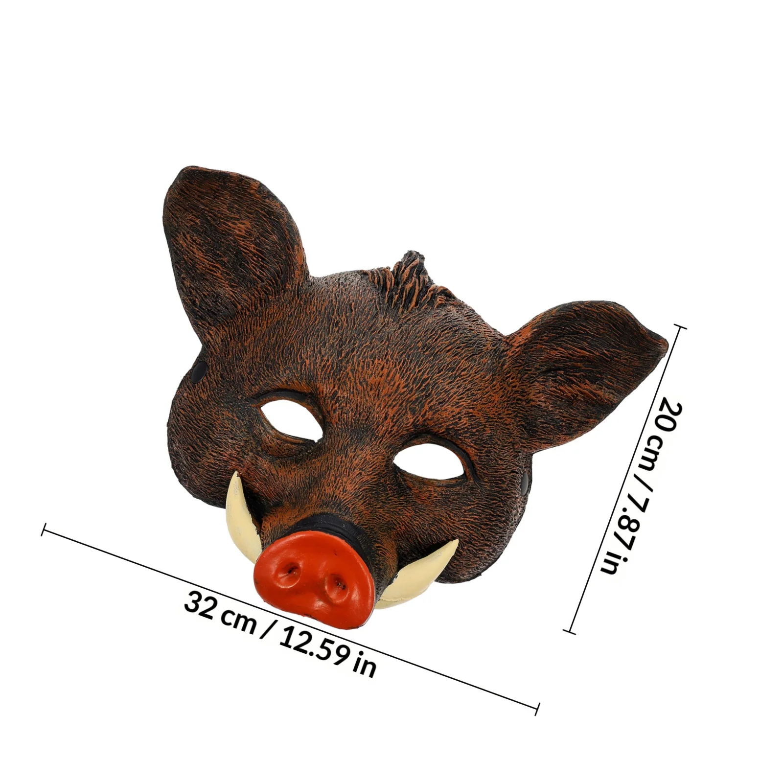 Máscara de javali selvagem material pu premium para festa de carnaval de halloween cosplay festival de máscaras acessório decorativo ao ar livre