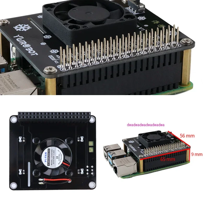 Cooling Fan Extension Board for Raspberry Pi 4B RaspberryPi with LED Ambient Light