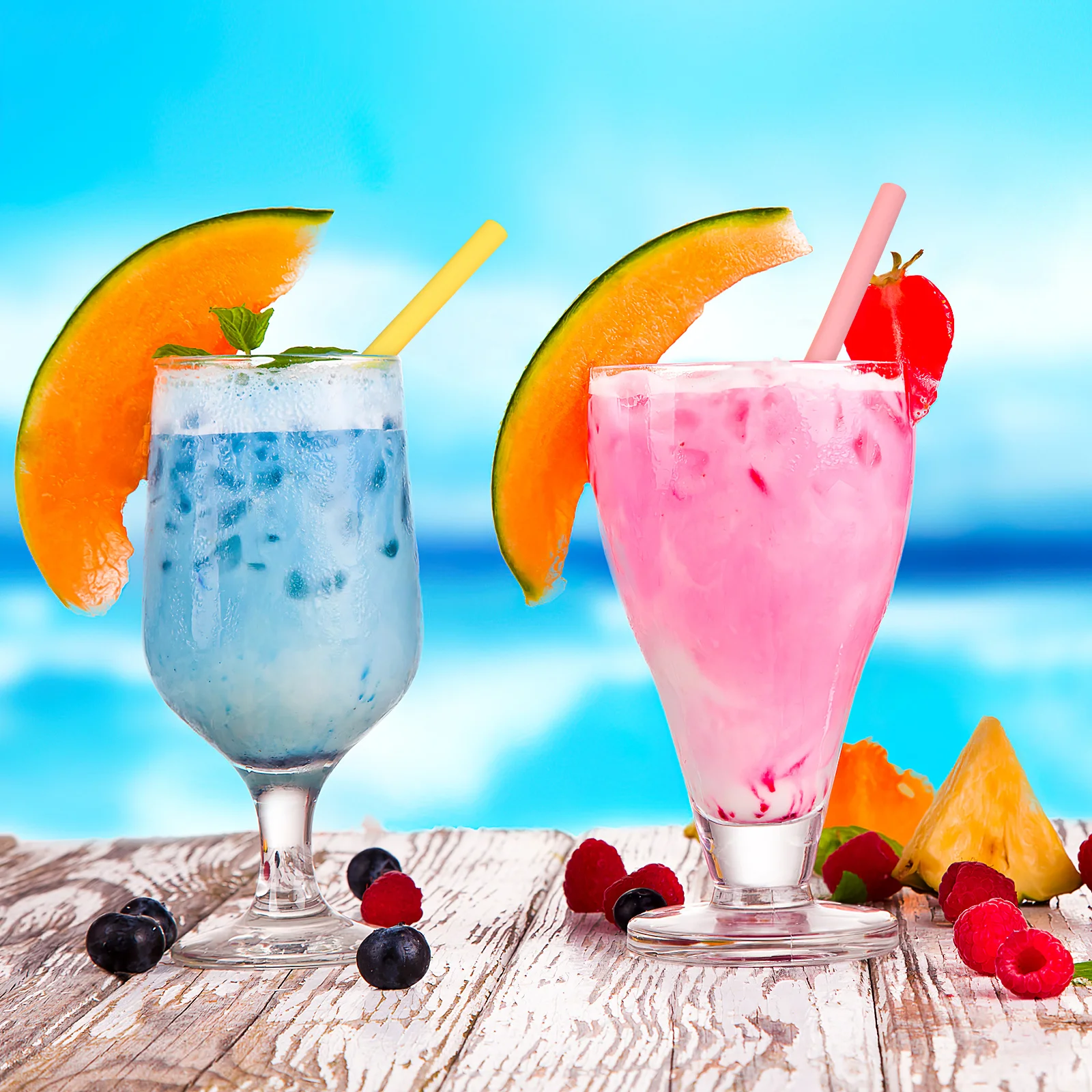 

5Sets Reusable Silicone Straws Foldable Portable Drinking Straws for Home Party Coffee Tea Reusable Straw Drinking Straw