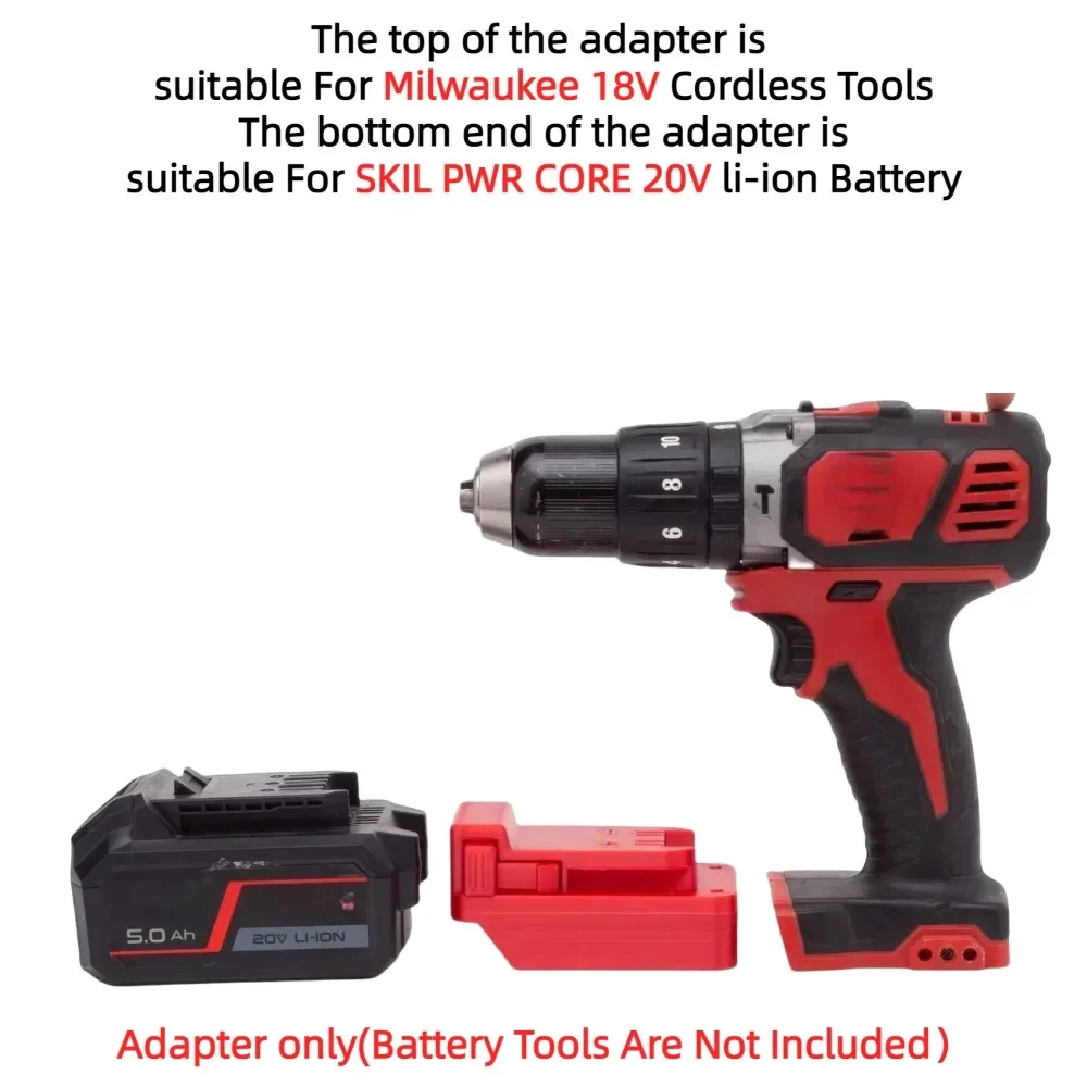 Für skil pwr core 20v li-ion batterie zu für milwaukee 18v schnur loses elektrisches bohr werkzeug batterie adapter/konverter (nur adapter)