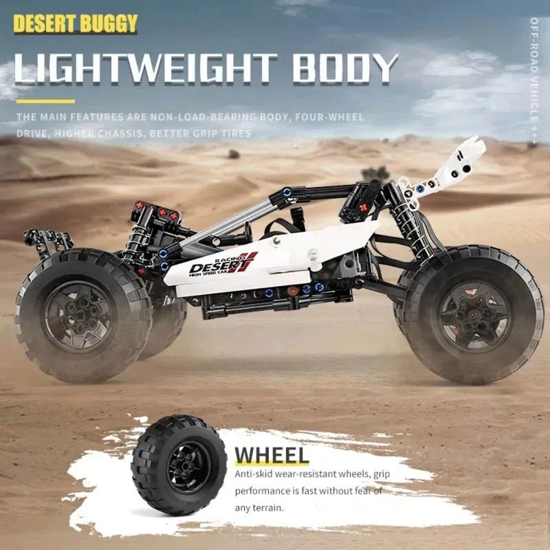 Schimmel Koning 18001 Technische Auto Speelgoed De MOC-1812 Gemotoriseerde PF Buggy 2 Truck Model Bouwstenen Bakstenen Kinderen Kerstcadeaus