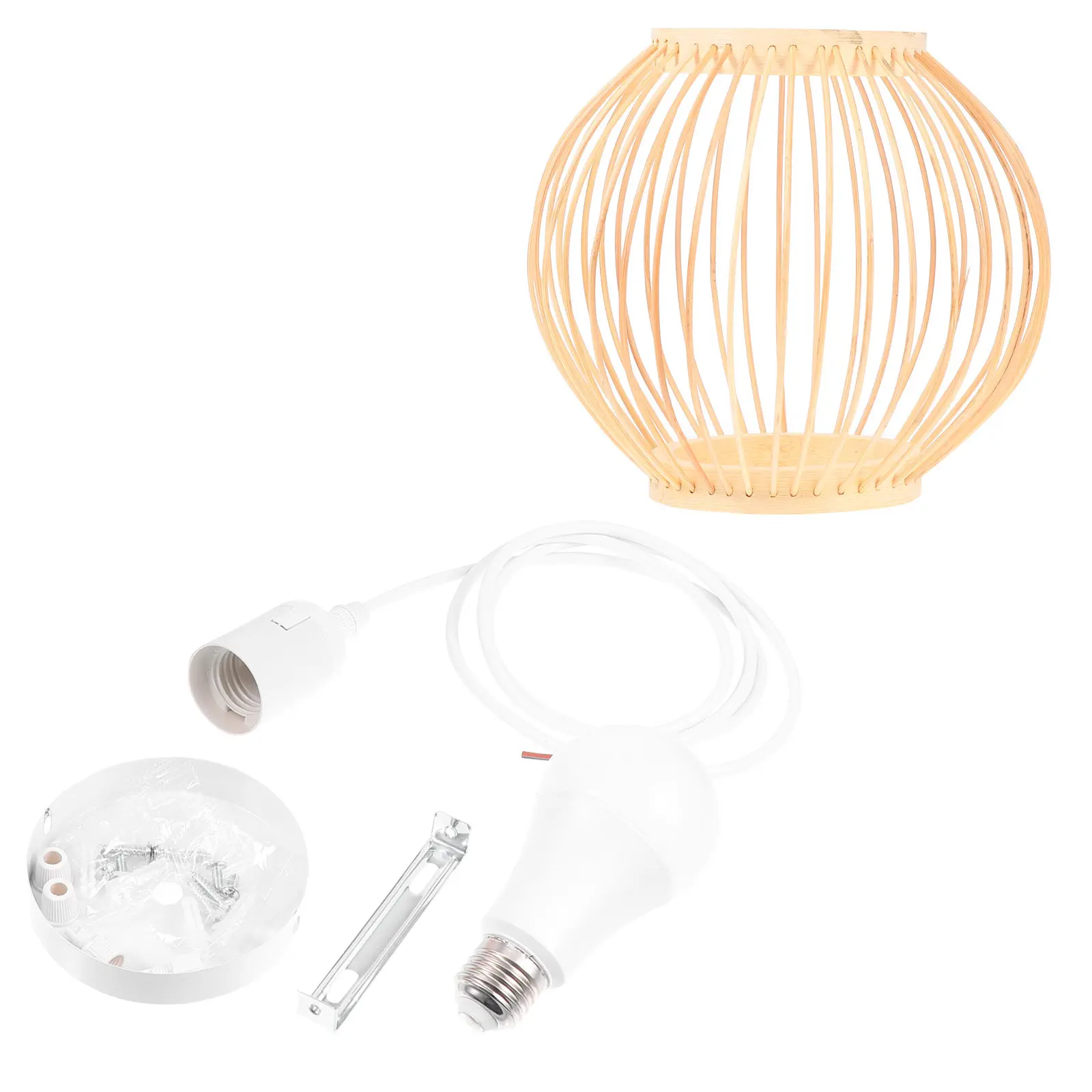 

1 шт. Декоративный подвесной светильник ручной работы из японского бамбука, плетеный, для спальни, кафе, бара, дома