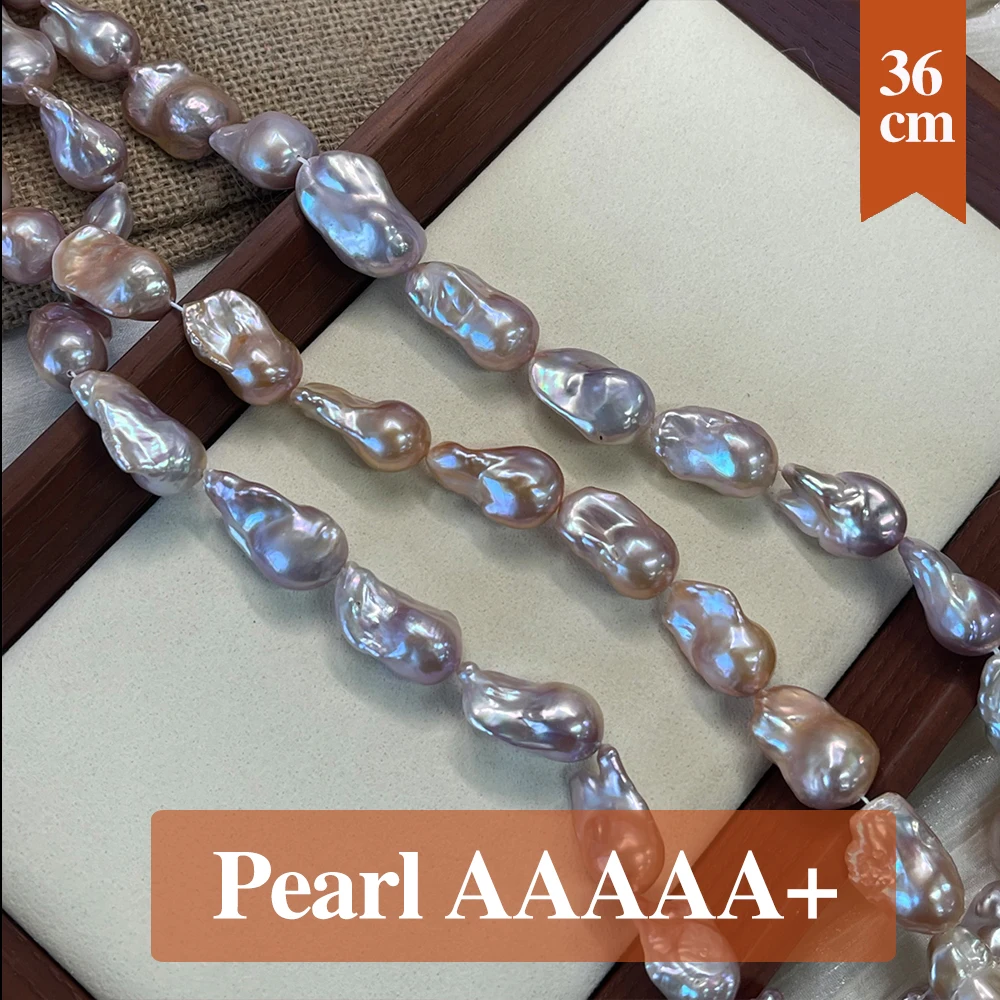

15-20mm Purple Baroque Pearl Beads 100% Real Natural Freshwater Tail Pearl Beads for Making DIY Jewerly Necklace Earrings