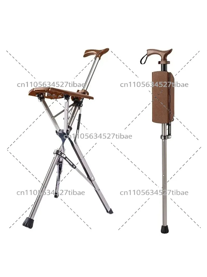 Lightweight Portable Outdoor Folding Chair with Anti-Slip Ball for Elderly Beach Rest Chair Multifunctional Comfortable Seat