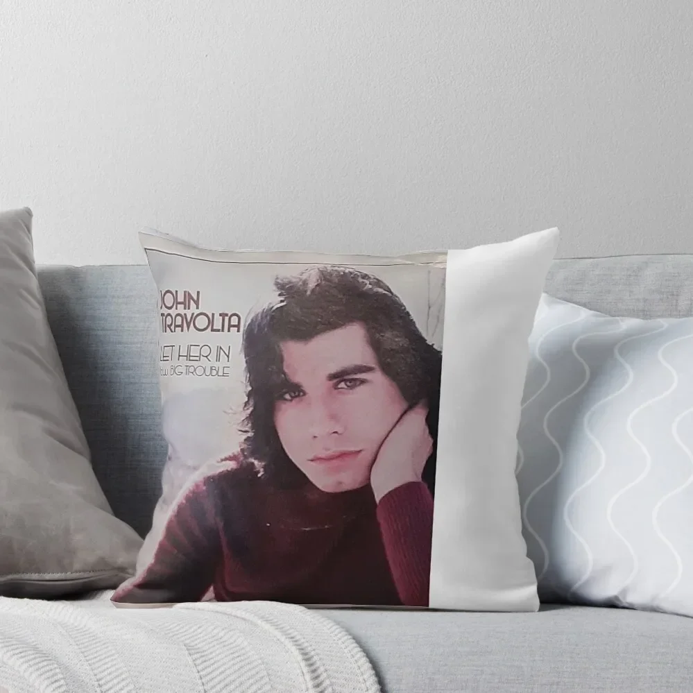 

John Travolta, Travolta, Pic Slv, 45, record, early, Let Her In Throw Pillow Elastic Cover For Sofa Luxury Sofa Cushions pillow