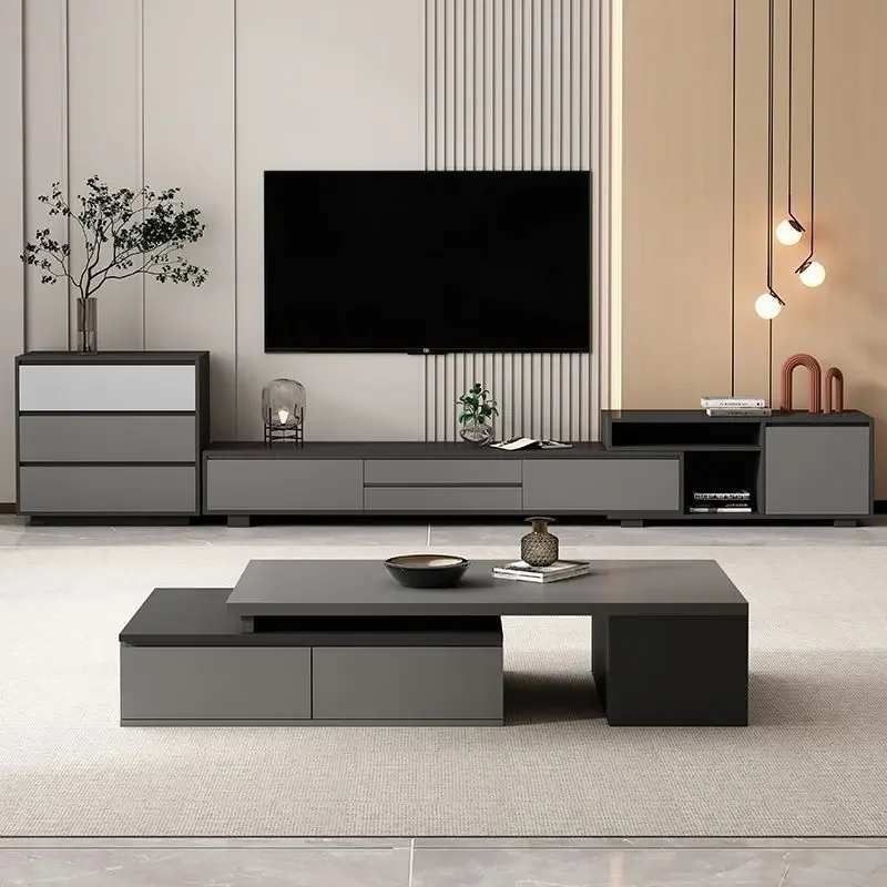 Simple modern living room furniture set for hot sale wooden living room TV stand coffee table