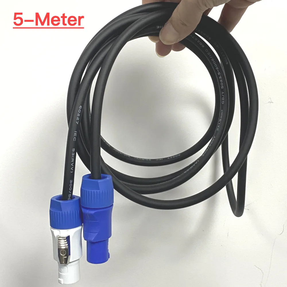 

5M PowerCON Power Cable 3x1.5mm² Stage Extension Cables Accessory AC90-250V Power Cord For DMX LED Moving Head DJ Audio Fixtures