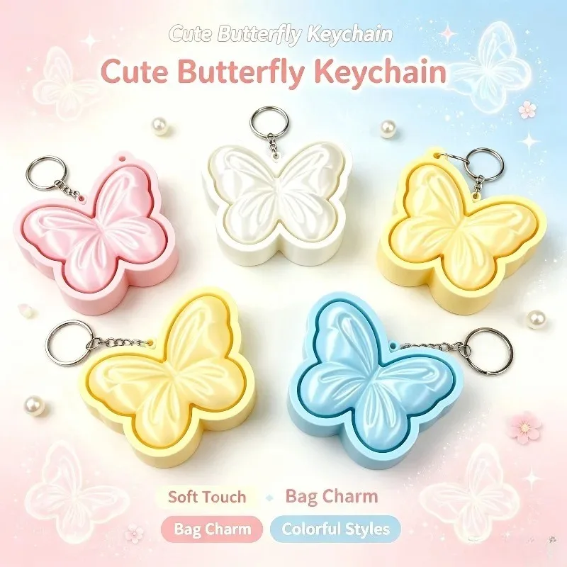 3D Printed Cake Decompress Clicker Keychain Realistic Shape Pendant Durable Keyring Small Souvenir