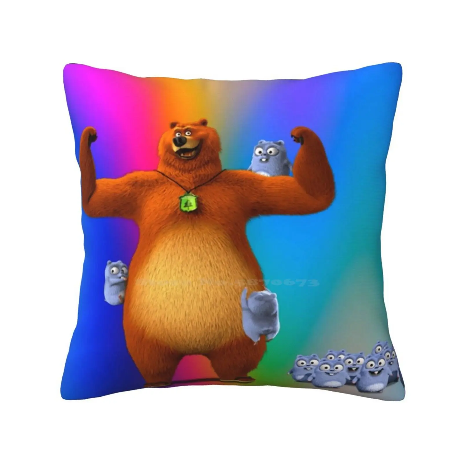 Grizzy And Lemmings Home Sofa Car Waist Throw Pillowcase Grizzly Dude Grizzy Bear Grizzly And Lemmings Kids Tv Baby And Kids