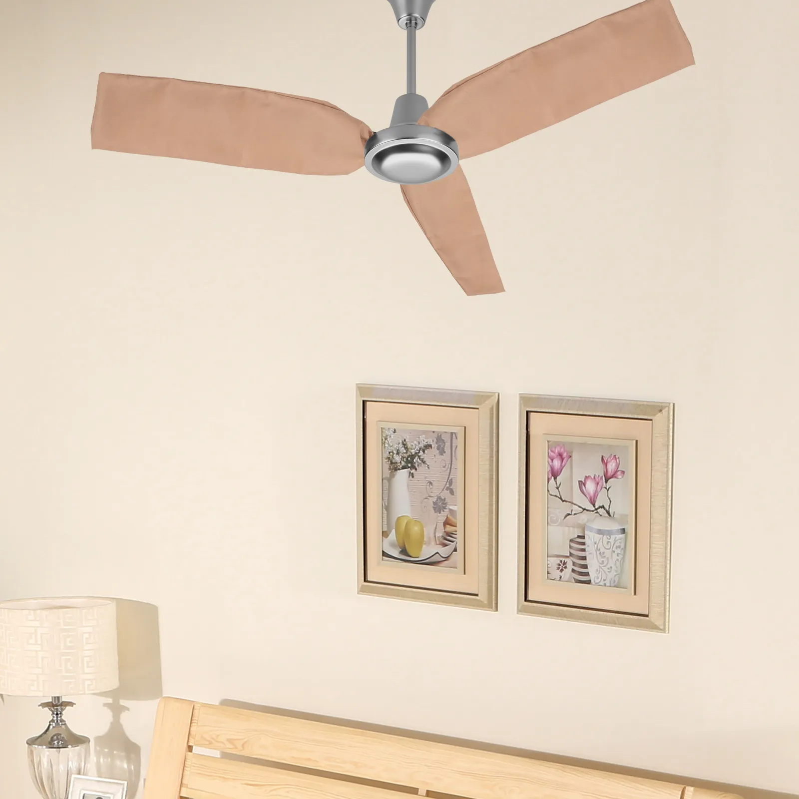 

1Set Ceiling Fan Cover Washable Reusable Protective Blade Cover for Electric Hanging Fans Breathable Fabric Dust Proof