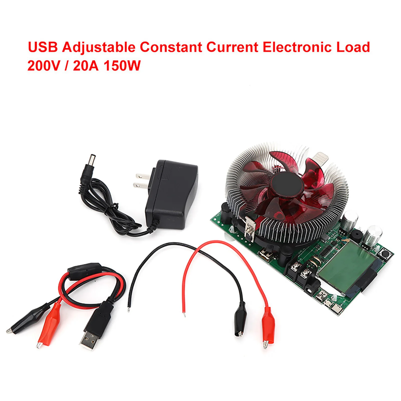 Electronic Load Capacity Testing Module USB Adjustable Constant Current Electronic Load Battery Capacity Tester Module 150W 20A