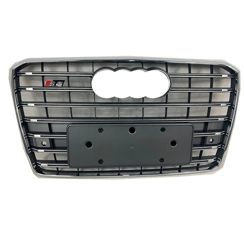 

New style ABS S8 facelift mesh grille auto grille black color front grill for Audi A8 2015-2018
