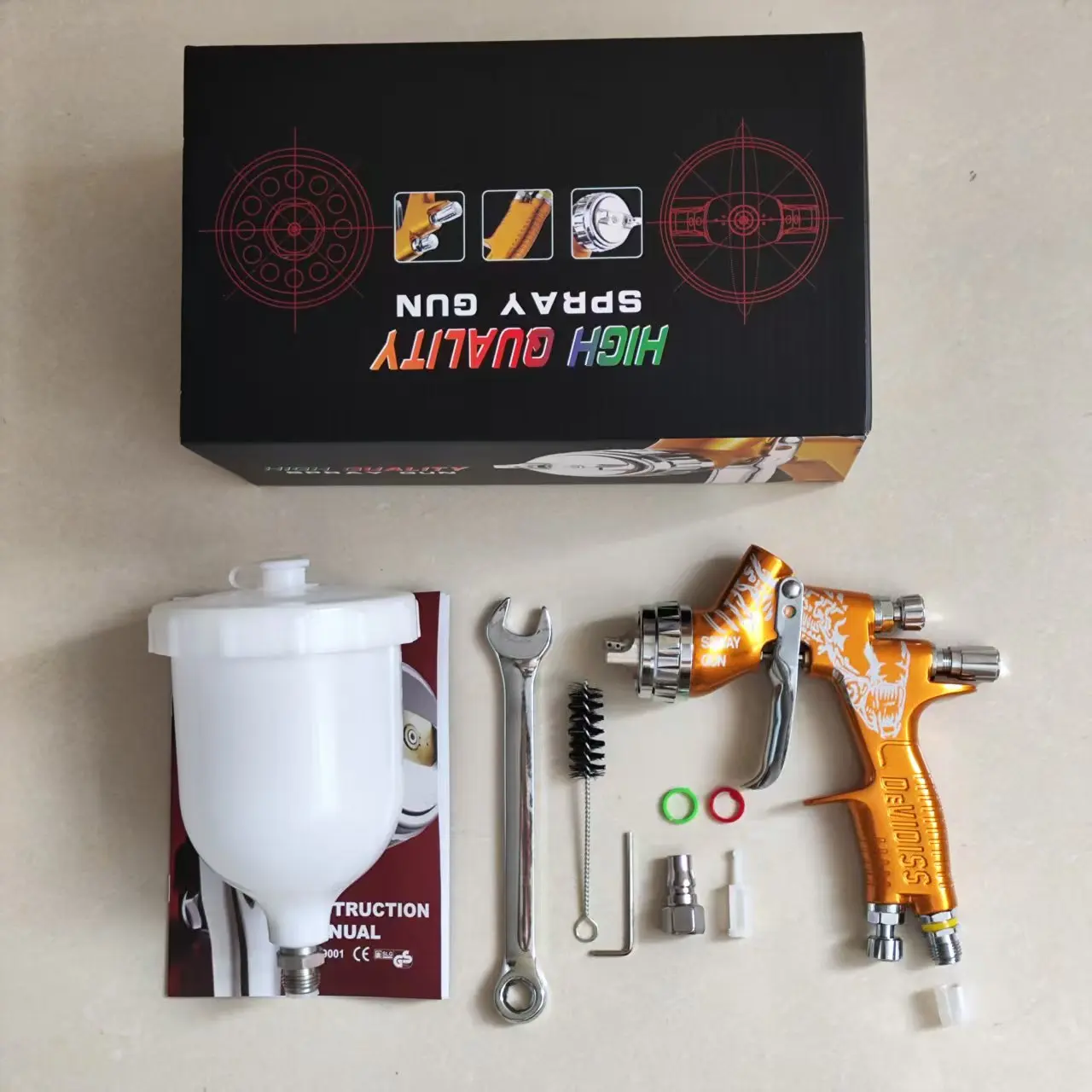 DEVIDISS GTE Pro TE20 Lite HVLP Spray Gun 1.3mm Fine Finish Nozzle Automibile Paint Professional Use - view 3