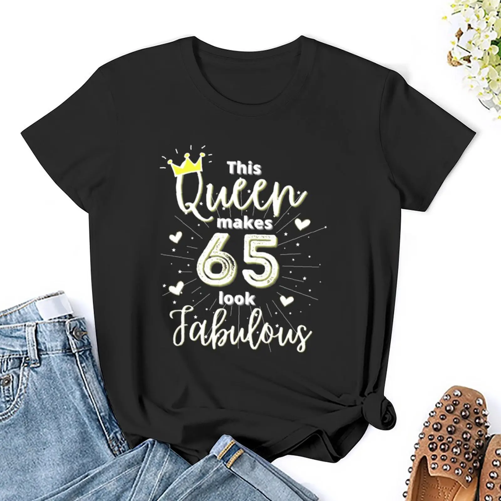 Königinnen werden geboren-diese Königin lässt 65 fabelhaft aussehen-alles Gute Birthday-65th zum Geburtstag-Königinnen werden in July-T-Shirt geboren