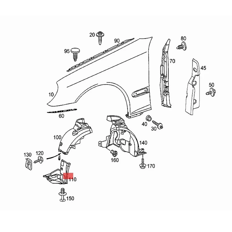 FG2 030 04F G20 300 6 Left partition wall of dashboard cover plate Front fender Instrument panel cover plate 2038840722