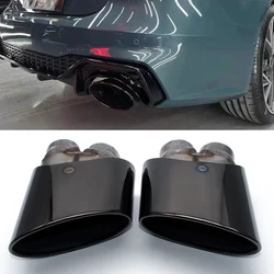 Car Accessories Exhaust Tip For Audi RS3 RS4 RS4 RS5 RS6 Double Inner Muffler Tip For S3 S4 S5 S6 Exhaust System Exhaust Pipe