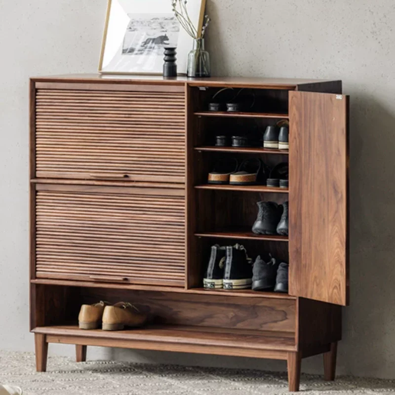 Wooden Modern Shoe Shelf Designer Organizer Storage Vertical Cupboard Shoe Cabinet Display Hidden Archivadores Salon Furniture