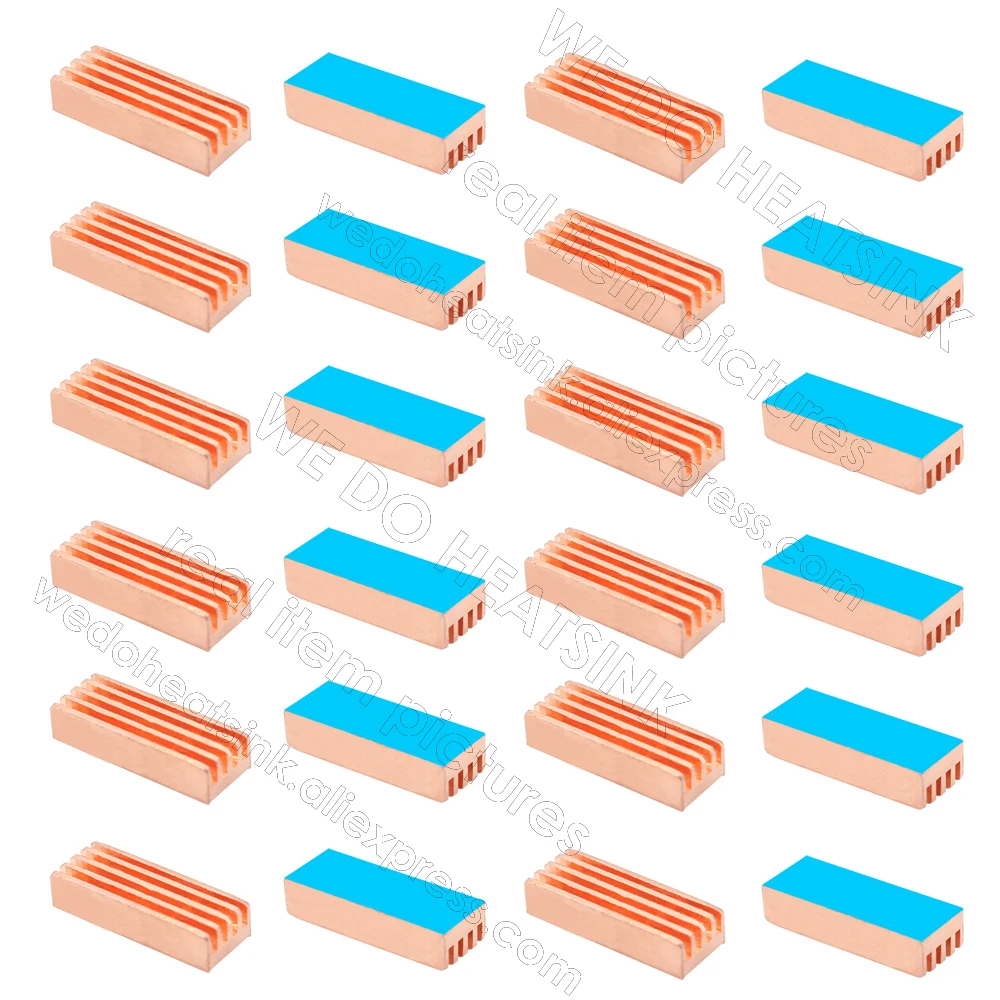 22X8X5Mm Penyerap Panas Tembaga dengan Penyerap Panas Pra-termal untuk VGA RAM Moudle Pendingin Penyerap Panas