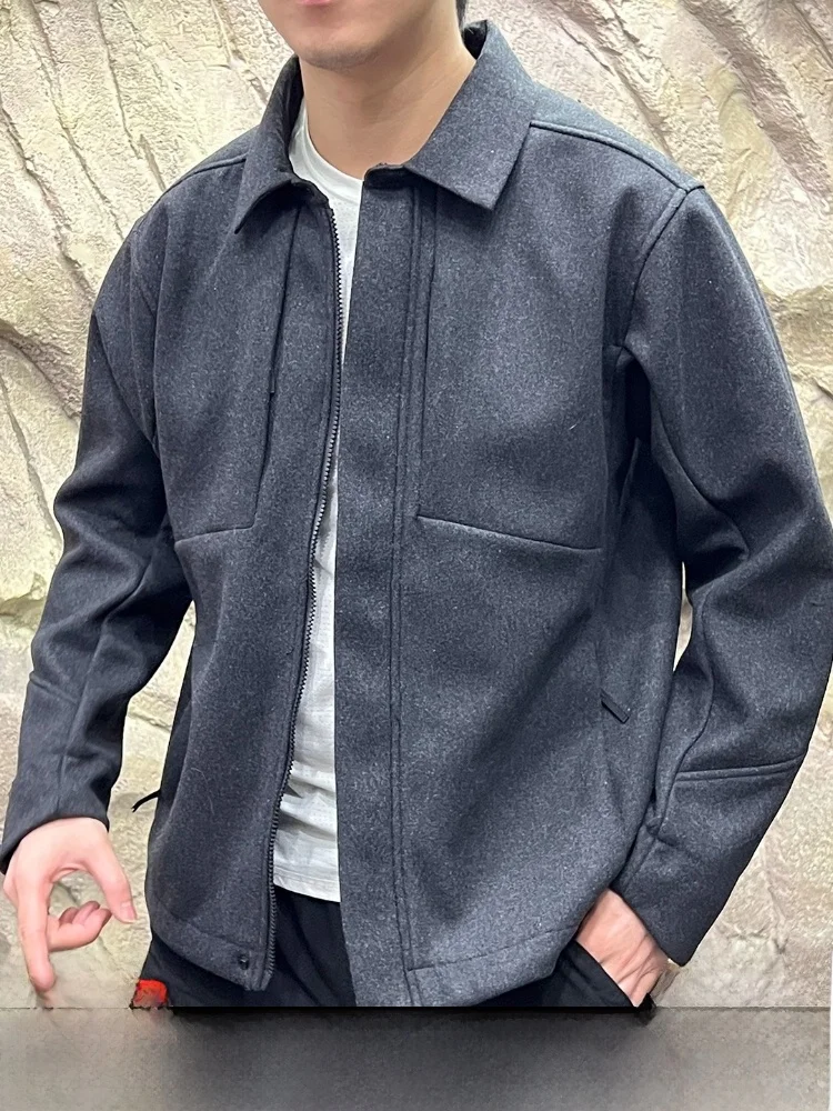 

High-End Camere Fce Lined Outdoor Men's Jaet Warm Collar Adstrative Sle Autumn Winter Cosite Fce Jaet