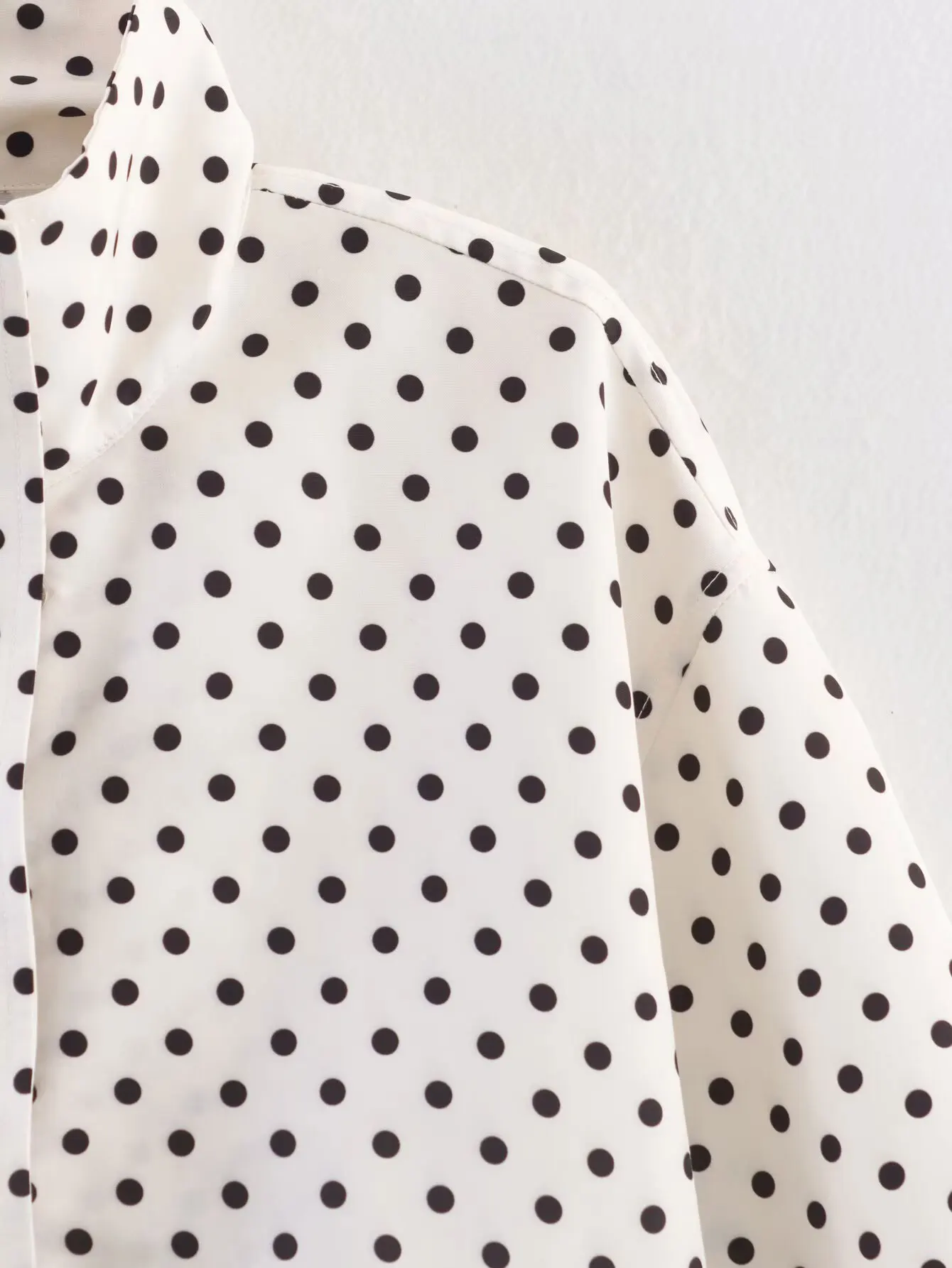 HH Weibliche Herbst Mode Polka Dot Gedruckt Set Lange Ärmel Rollkragen Kordelzug Jacke + A-line Shorts frauen Vintage Anzug – Detail 26