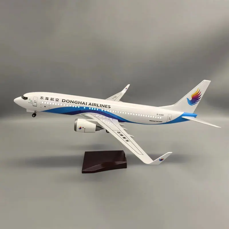 

47CM 1/160 Scale Anniversary B737 Donghai Airlines Resin Plane Model Airplane Display Decoration Collection Aircraft