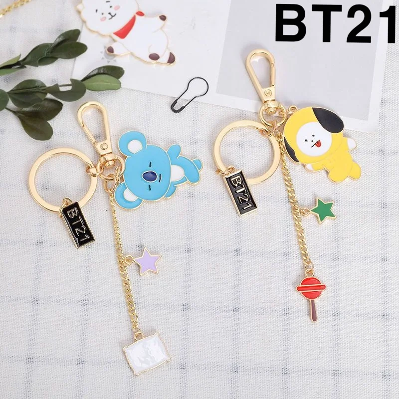 

Милые брелоки серии BT21 с креативным мультяшным дизайном, портативные, новые, простые, модные, универсальные, декоративные подвески.