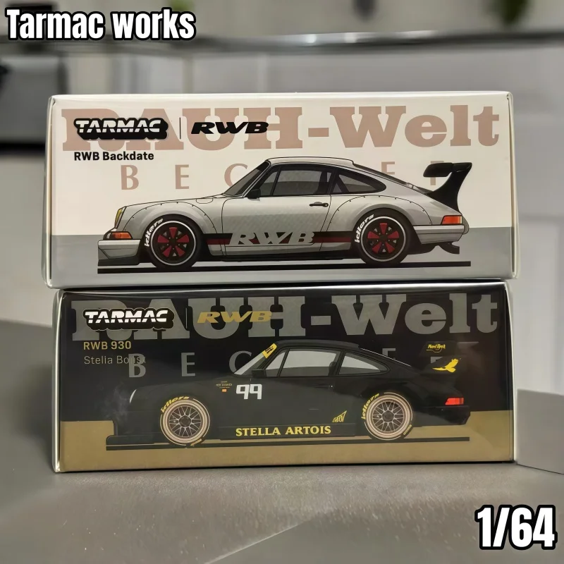 1:64, RWB Taiwan tentoonstelling limited edition twee auto's, gegoten miniatuursimulatie auto verzamelmodelornamenten van aluminium