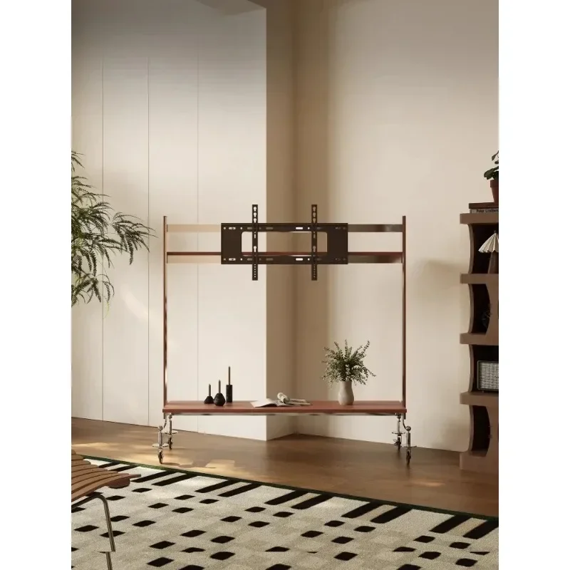 Medieval style living room removable TV stand Minimal small apartment Internet celebrity TV stand with wheels