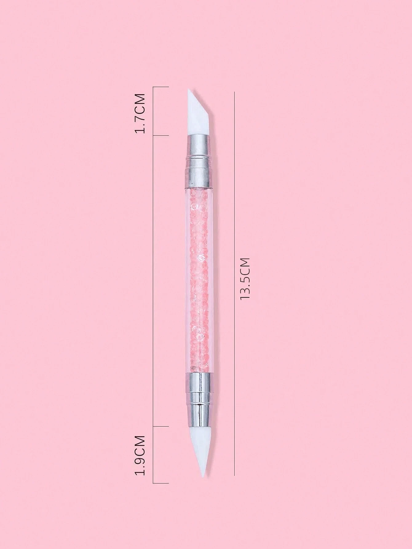 ชุดแปรงเพ้นท์เล็บอะคริลิค 1/5 ชิ้น, แปรงเพ้นท์เล็บอะคริลิคซิลิโคน, ด้ามจับประดับเพชรพลอย ปากกาเพ้นท์เล็บสองหัว