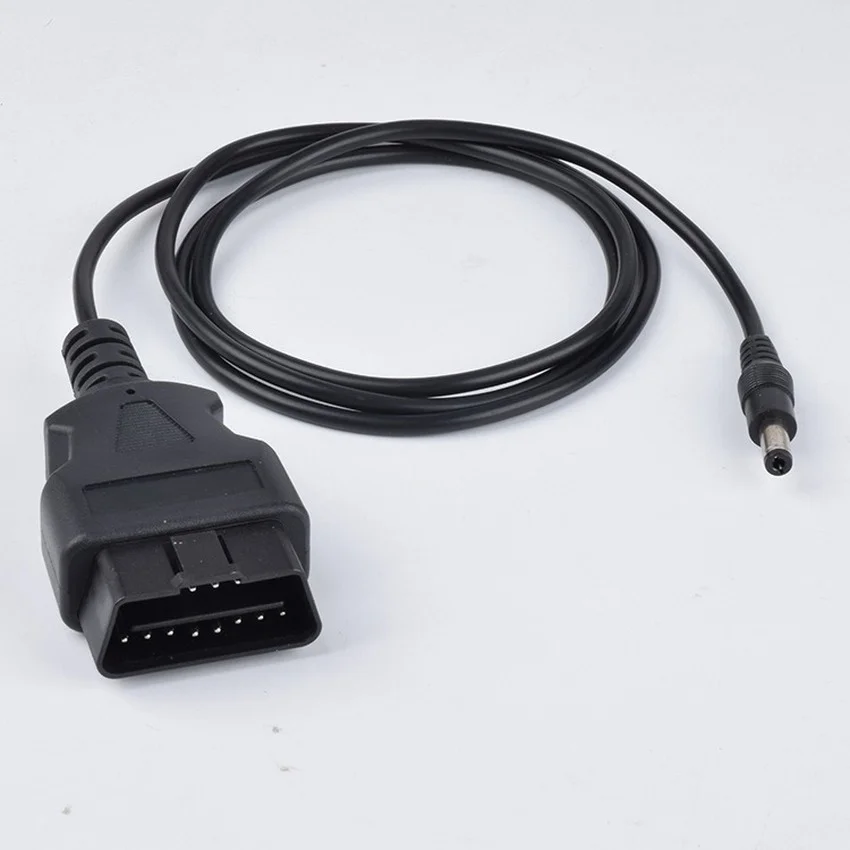 1 metr samochodów OBD2 16Pin do kabla zasilania DC 24AWG pełna miedź Auto złącze diagnostyczne OBD 16-pin męski na DC5.5 gniazdo zasilania drutu