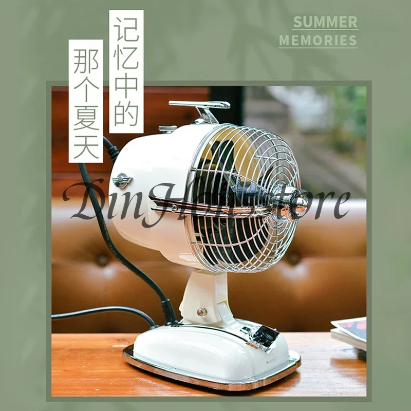Home Silent Desktop Air Circulation Fan Airplane Head Electric Fan Shaking Head Nostalgic Table Fan