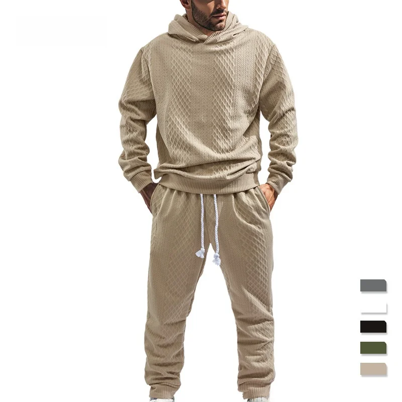 

Hooded Sweatshirt Sweatpants Set Casual Sportswear Men's Brand Long Sleeve Autumn Long Pants Embroidered Comfortable Outfit