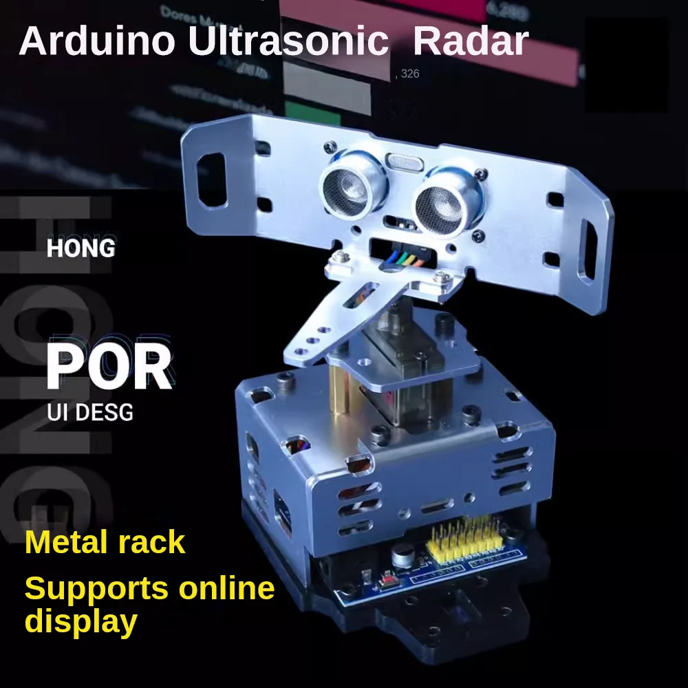 Ultrasonic Radar Detector Kit Compatible with Arduino Programming Toy DIY Stem Kit