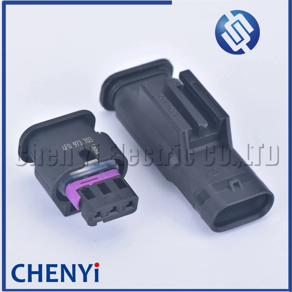 3 Pin Auto Waterproof Connector Reversing radar camshaft position sensor solenoid valve plug 4F0973703 4F0 973 703 1-1718644-1