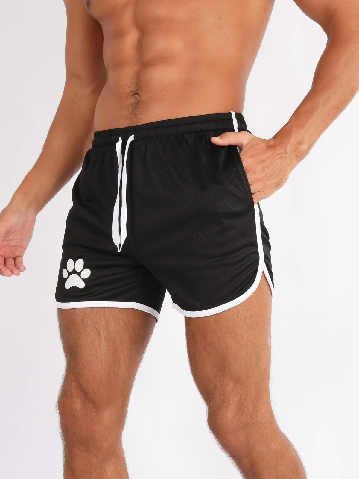 GITF Men\'s Gym Fitness Shorts Fitness Running Sports Jogging Training Men\'s 2025 Summer Cool and Breathable Mesh Men\'s Short Spo